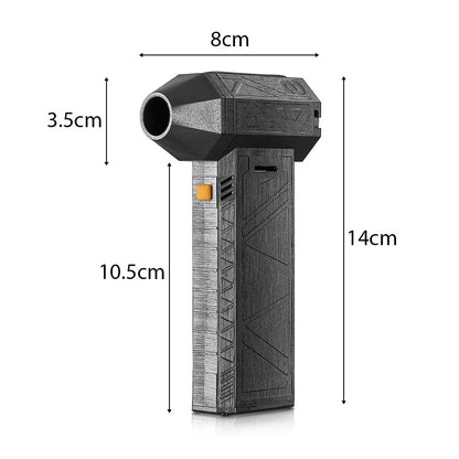 Electric Air Duster 130000RPM Turbo Jet Fan Mini Blower Adjustable Wind Speed Portable Handheld Jet Dry Blower Built-In 8000Mah Battery Rechargeable for Home Garden Leaf Outdoor Cars Computers